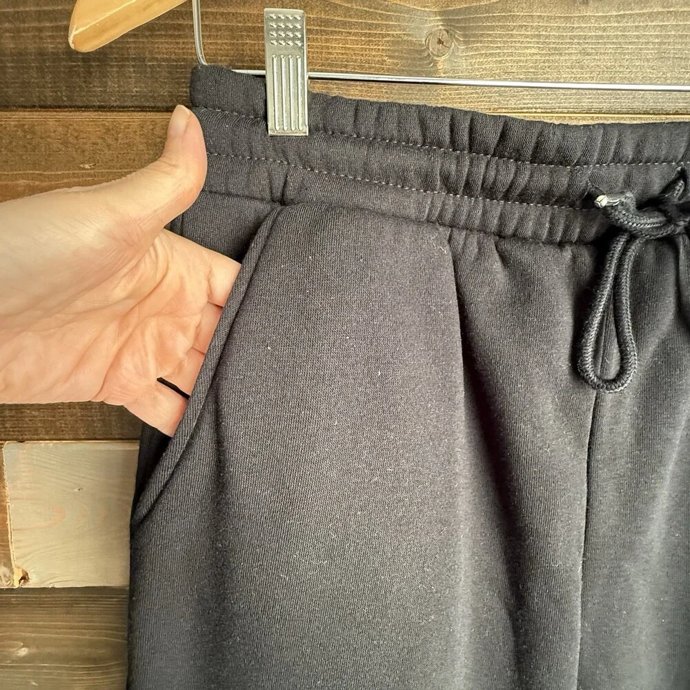 Baby Phat Women L Black Wide Leg Flare Sweatpants Gorpcore Y2K Streetwear NWT